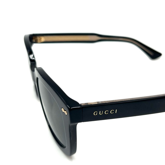 GUCCI Pre-owned Sunglasses Black Gold Frame Gray Lens - Picture 5 of 7